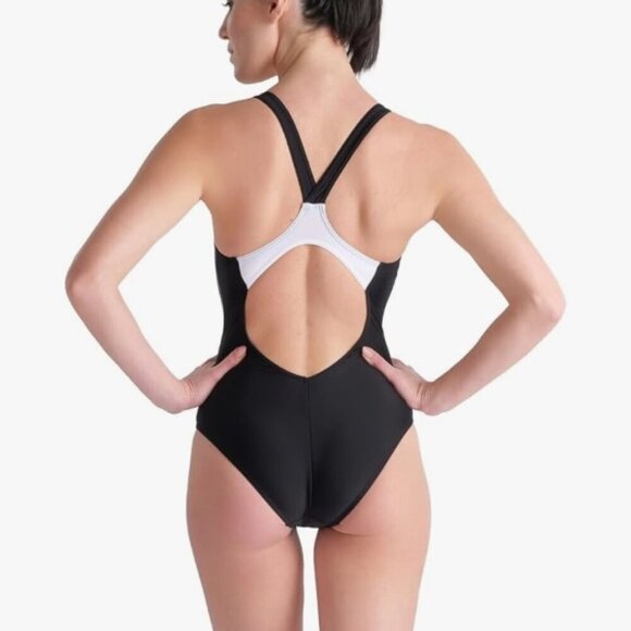 ARENA Feel Threefold V Back R Swimsuit Stretchy One Piece Pool Bathing Suit - Picture 2 of 5